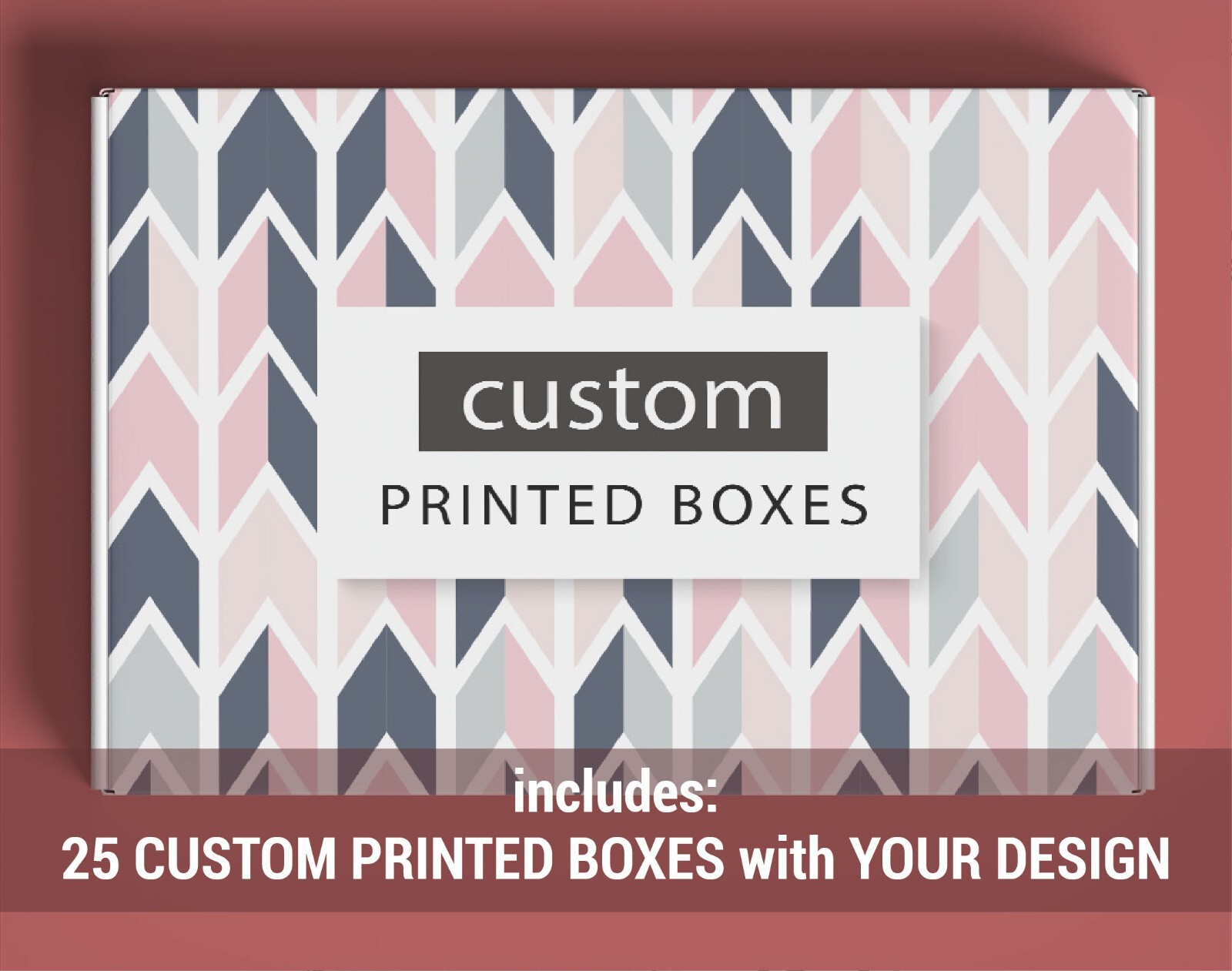 Custom Made Box With Logo For Products (Pack Of 25 Boxes)