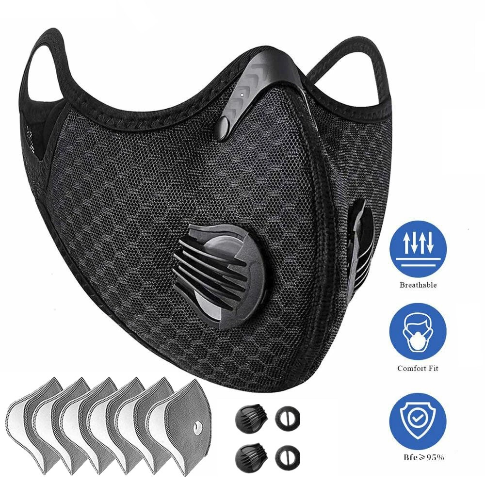 Anti Pollution Half Facepiece Reusable Face Shield Respirator Dust Mask Filters