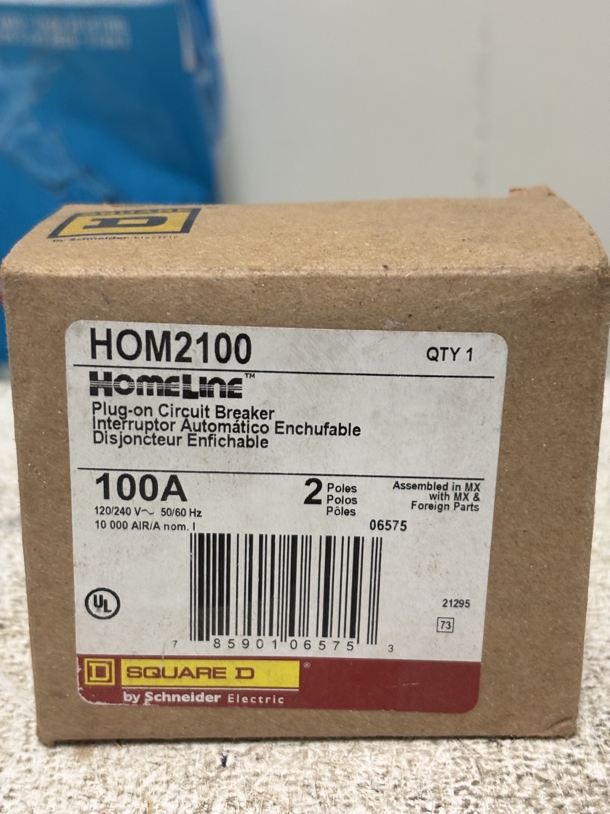 Square D Homeline 100A 2 Pole Breaker 120/240V Schneider Electric HOM2100C *NEW*