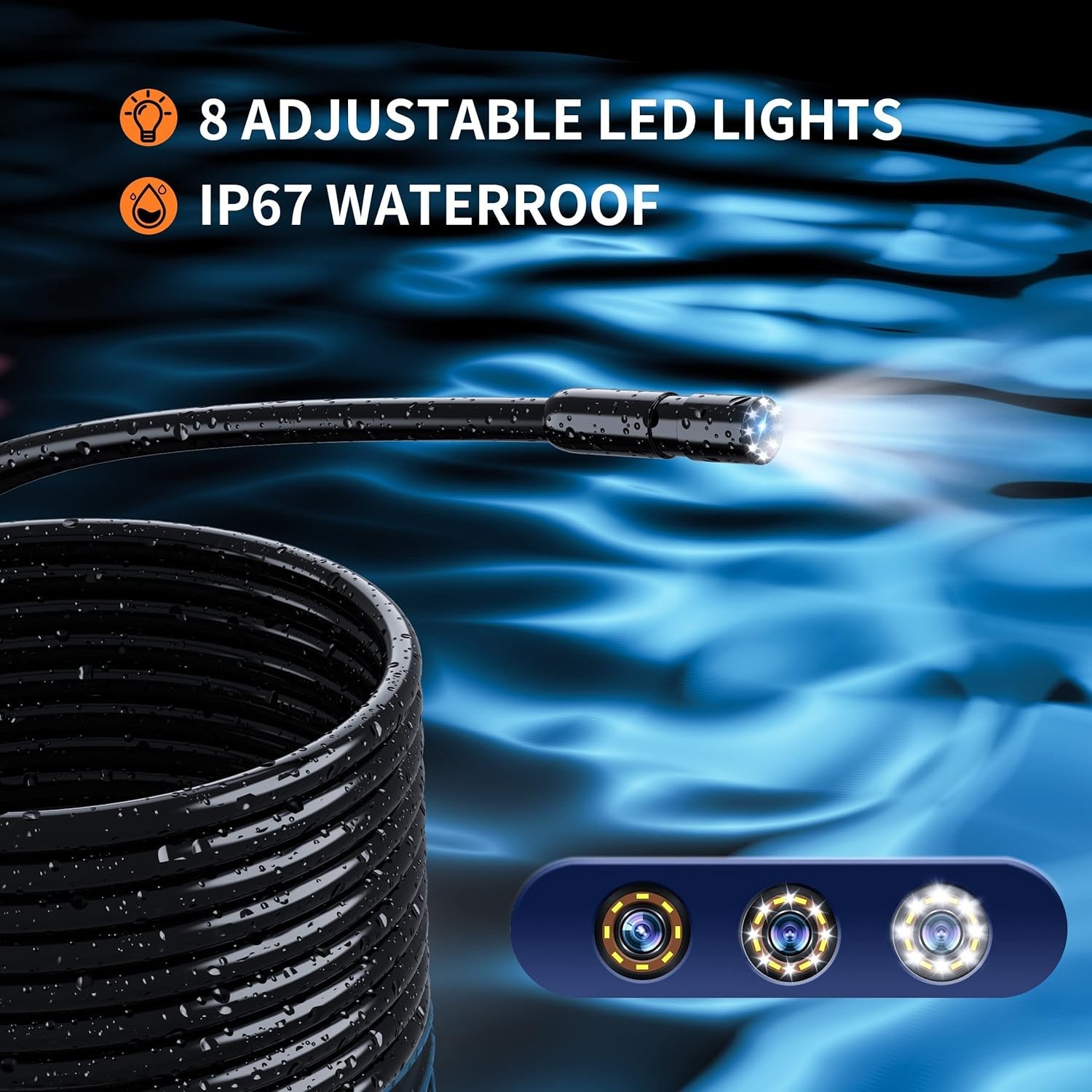Industrial Camara De Endoscopio Boroscopio De Inspeccion Motor Casa LED 5 M 4.3″