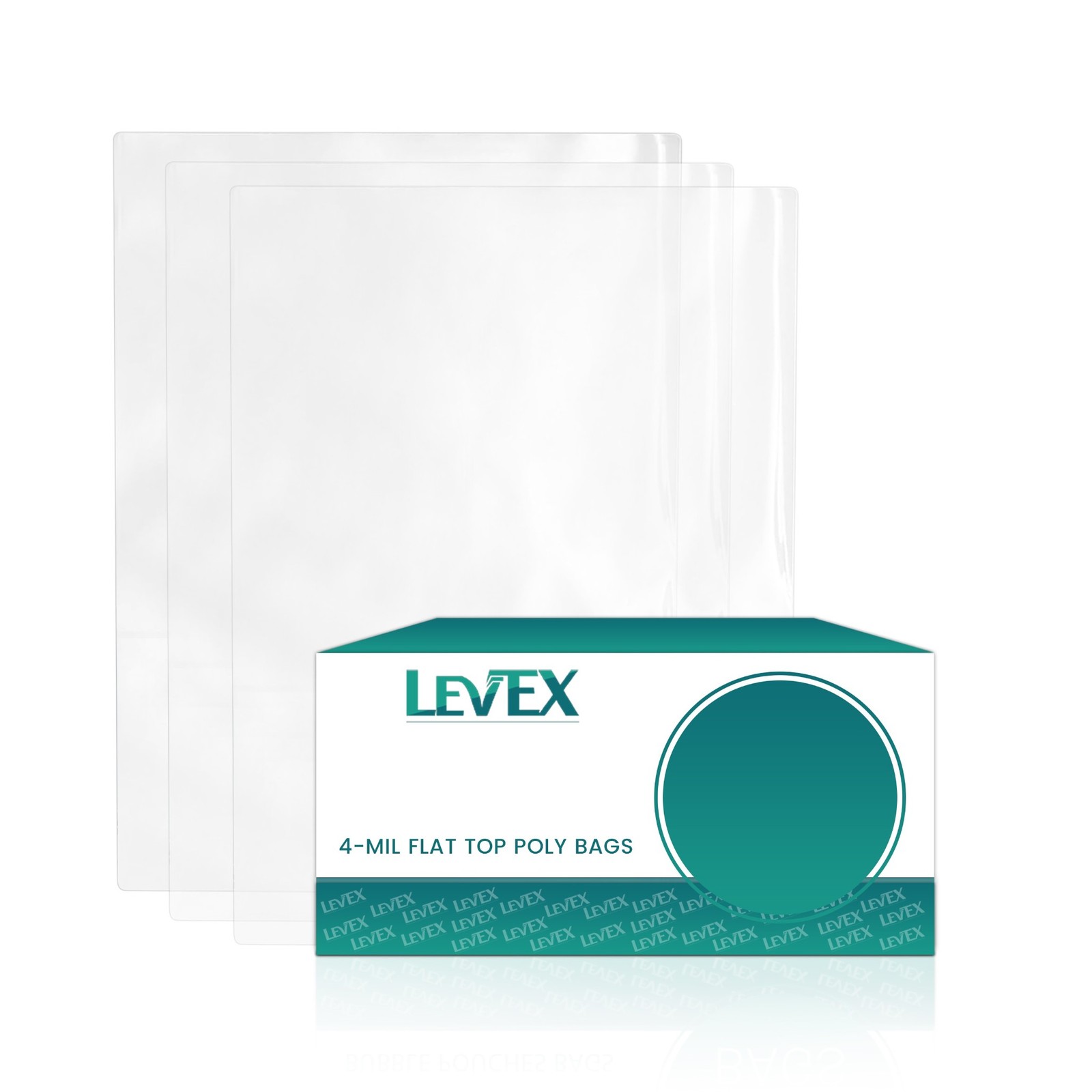 2″ x 12″ Clear Poly Bags 4-Mil Lay Flat Open Top Plastic Packaging Packing