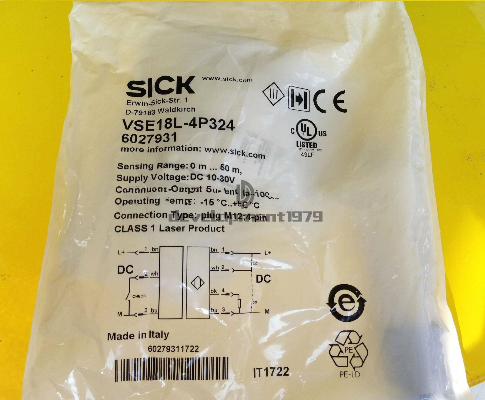 1PCS New SICK VSE18L-4P324 VE18L-4P324 + VS18L-0D314 Photoelectric Sensor