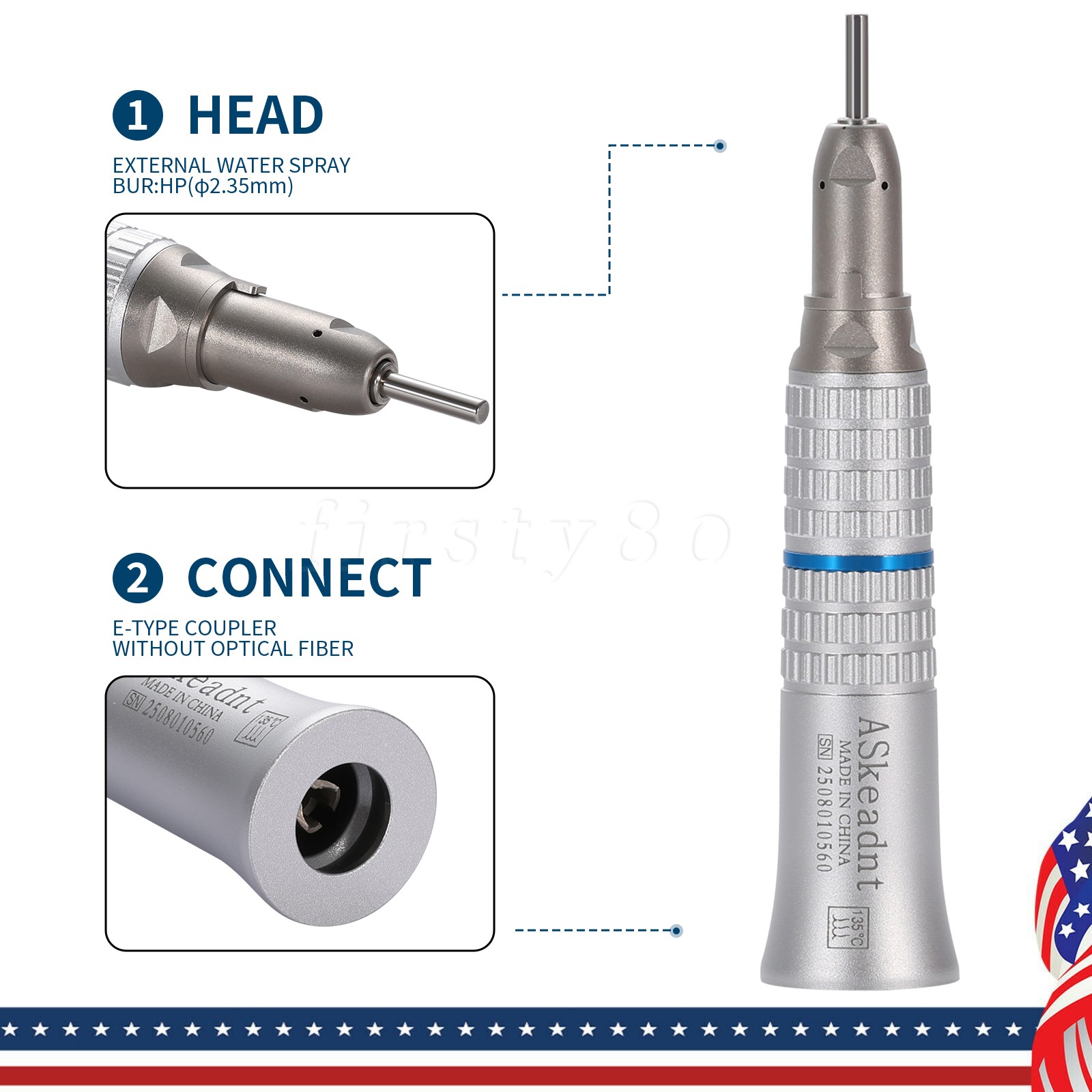 Dental Low Speed Handpiece EX Straight Handpiece 203C Contra Angle 2Hole/4 Holes