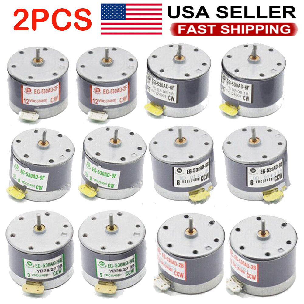 2Pcs 530 Motor DC 6V 9V 12V 2400RPM-EG-530AD-2B/2F Micro-motor CW/CCW DIY Parts