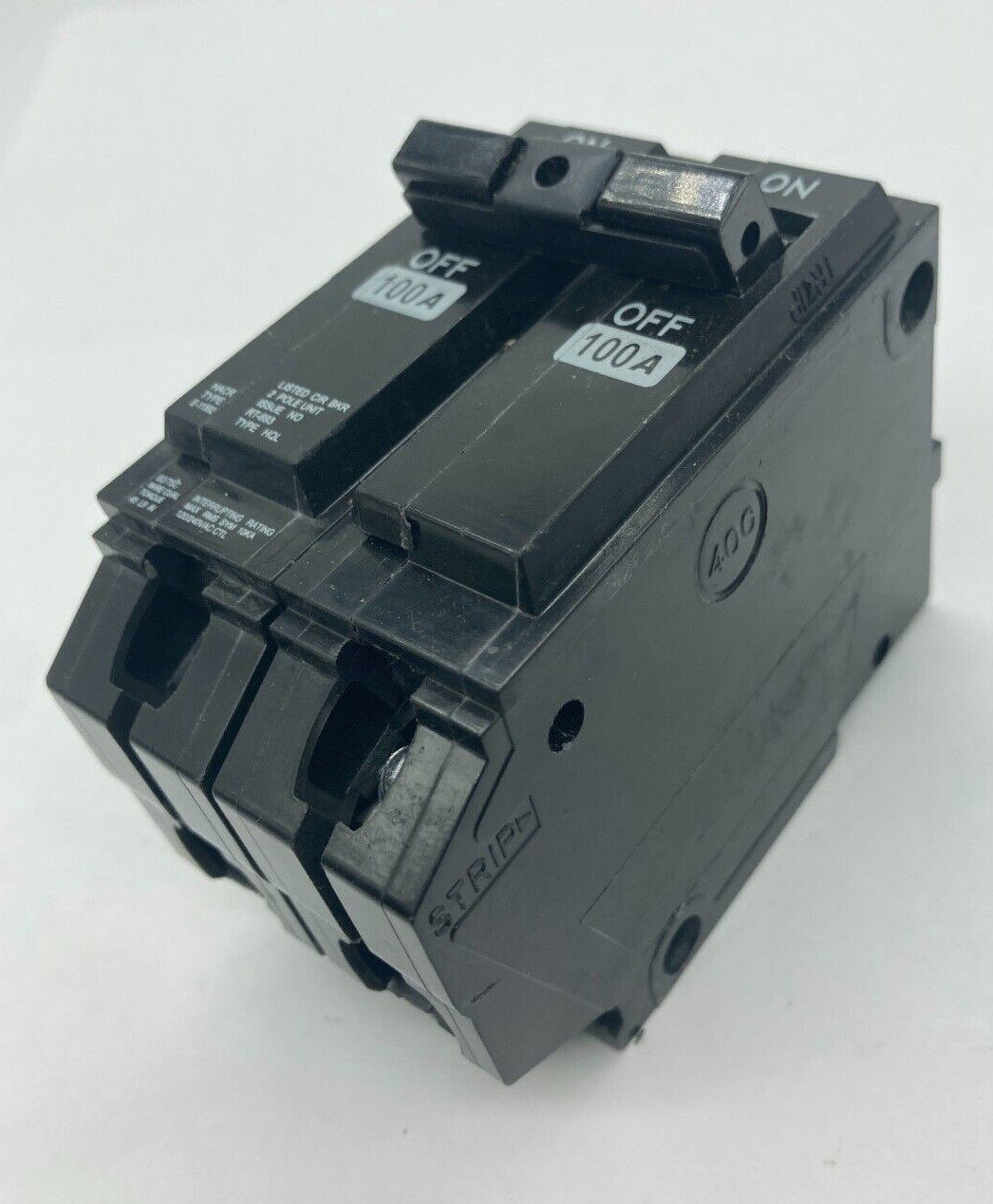 HQL2100 2 Pole 100 Amp 120 240V AC Plug In Type HQL Generic Main Circuit Breaker