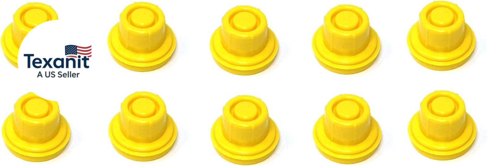 10 Pack Replacement YELLOW SPOUT CAPS Top Hat Style Fits # 900302 900092 BLITZ G