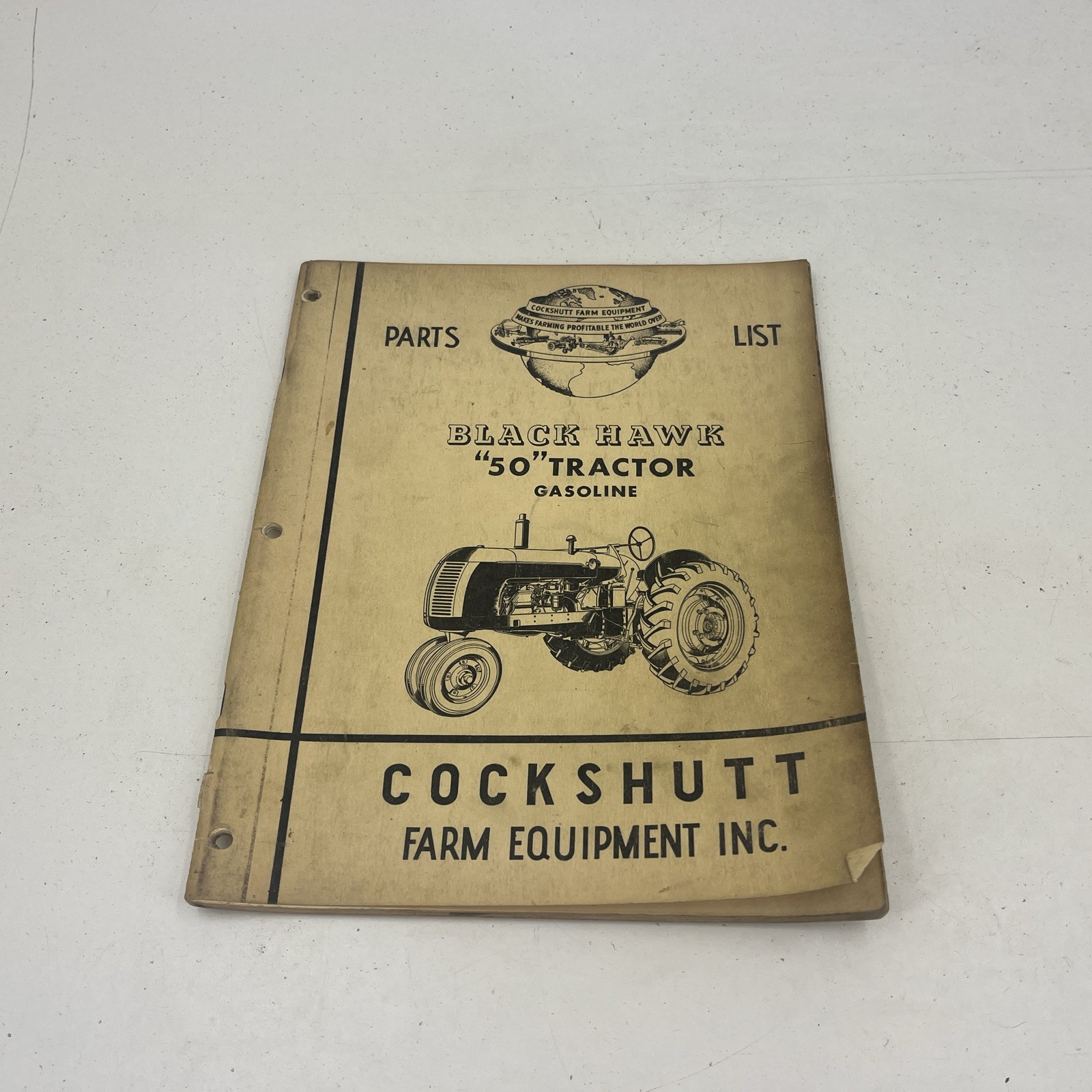 Cockshutt Black Hawk 50 Tractor Parts List Manual Gasoline