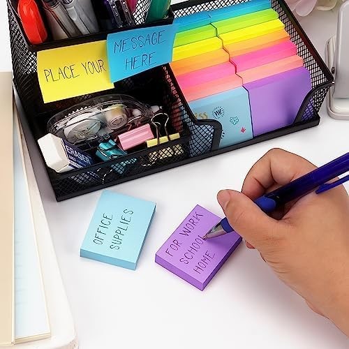 Winner Aura Sticky Notes 1.5×2 inch Bright Colors Self-Stick Pads 8 Pads/Pack 10