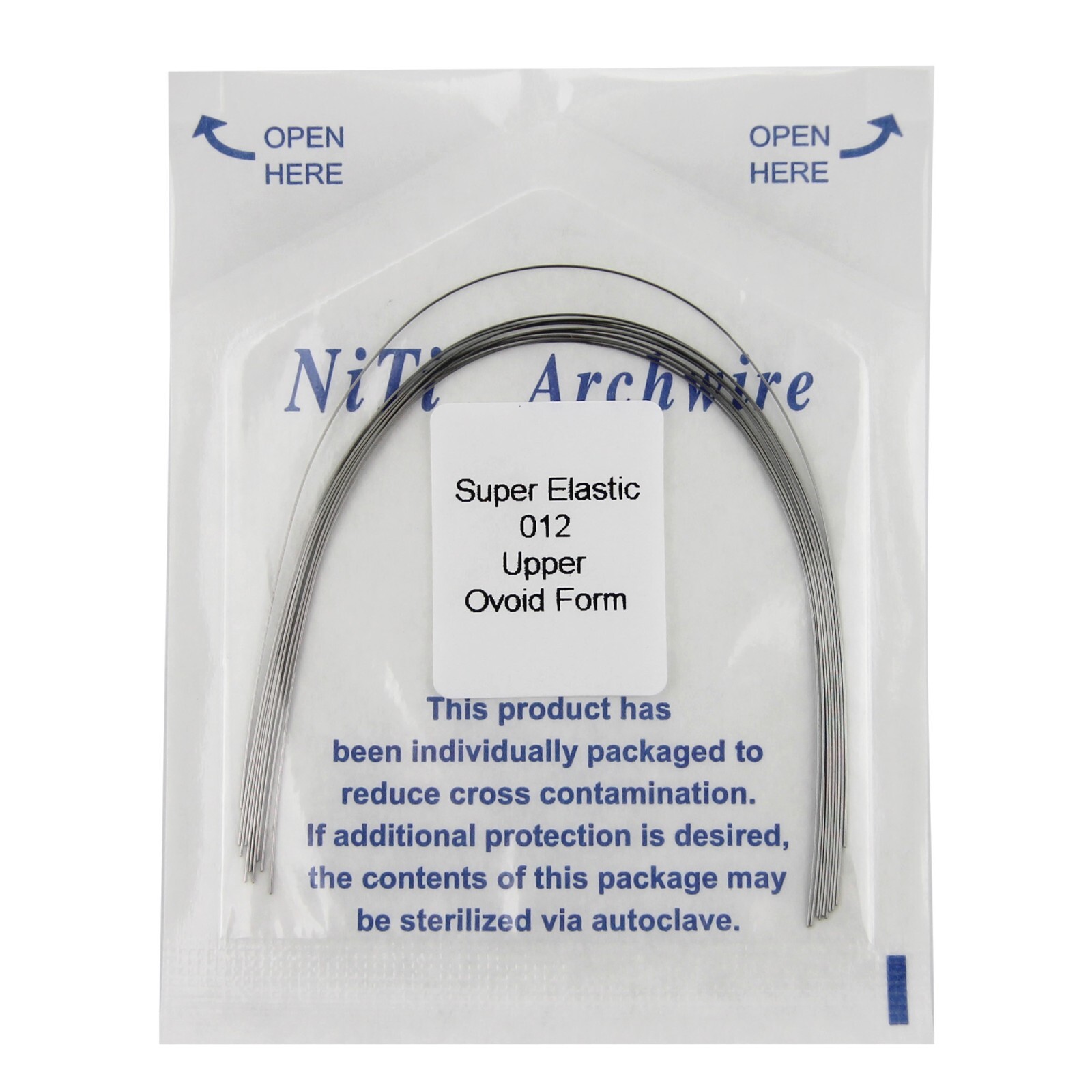 Dental Orthodontic Arch Wires NiTi Stainless Steel Round Rectangular Ovoid Form