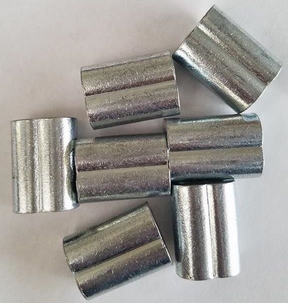 Zinc Plated Copper Swage Crimp Sleeves for Wire Rope Cable 3/16″- Made in USA