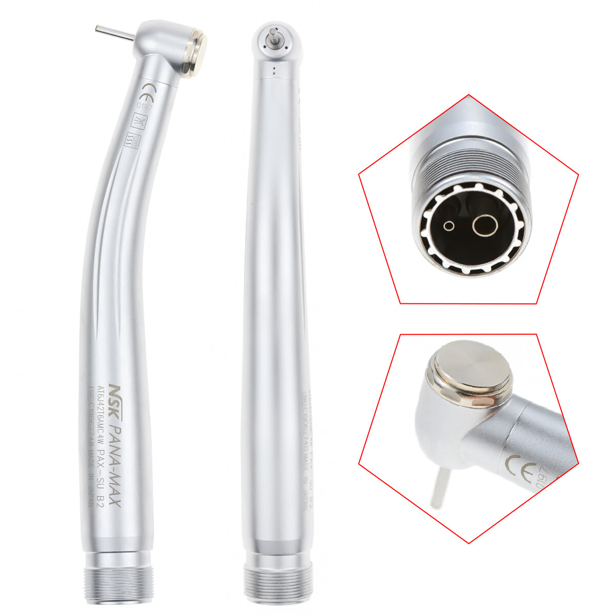 NSK Type Dental Big Head PANA Max High Speed Handpieces Turbine Push Button 4/2H