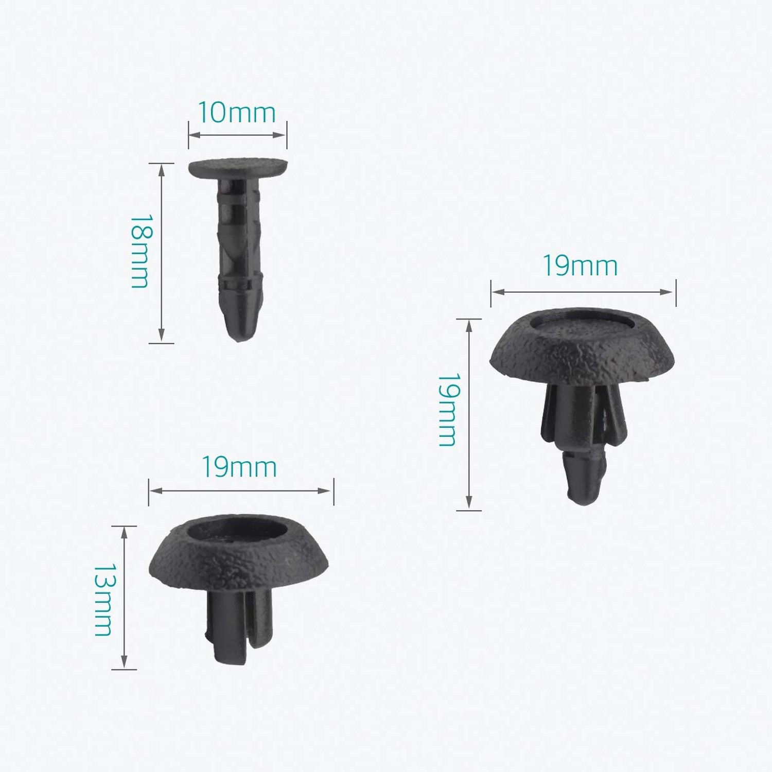 Lantee Car Clips – 50 Pcs Engine Cover Bumper Radiator Cover & Grille Push-Ty…