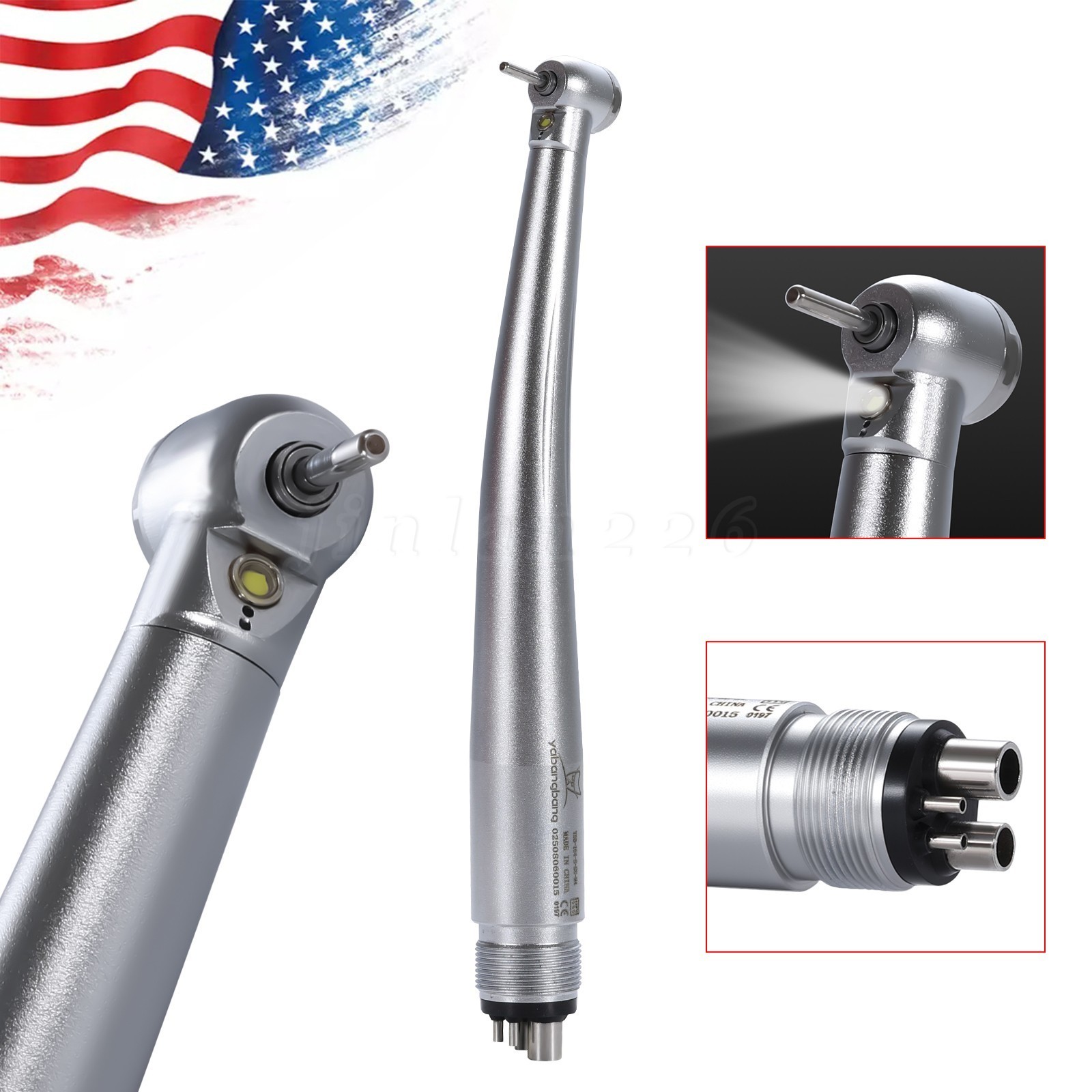 ASkeadnt Dental Electric Handpiece 1:5 Contra Angle Fiber Optic High Speed f/NSK
