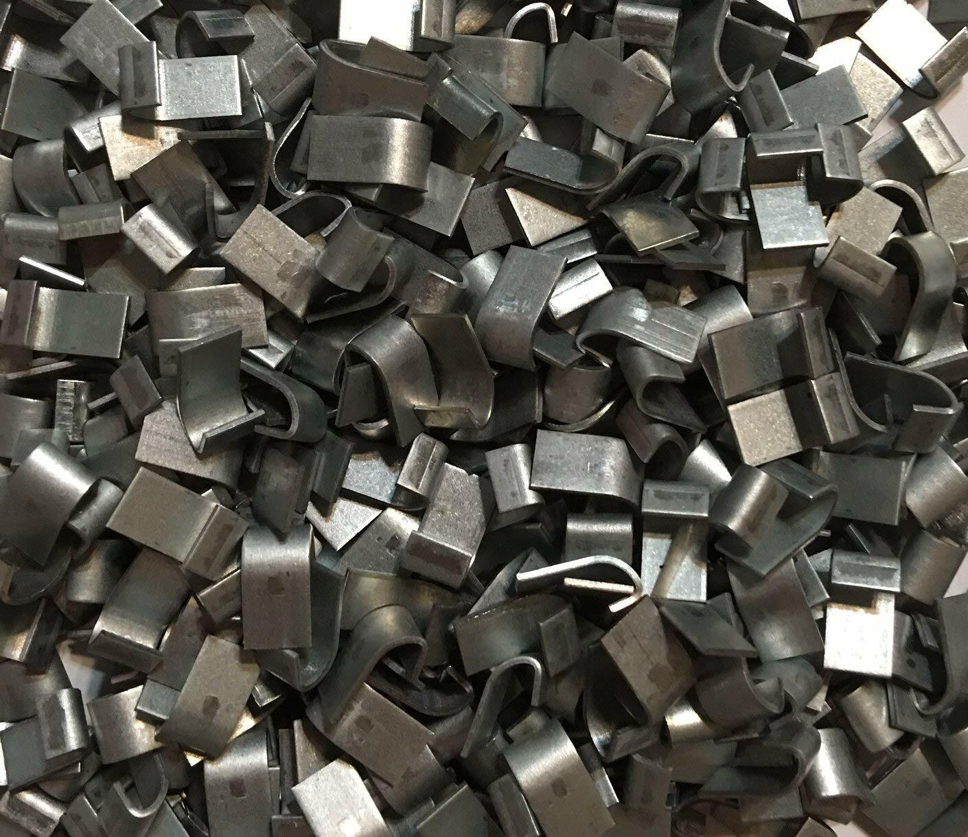 1 Lb. Galvanized J Clips. Cage Clips for Rabbit, Poultry, Game Bird Cages.