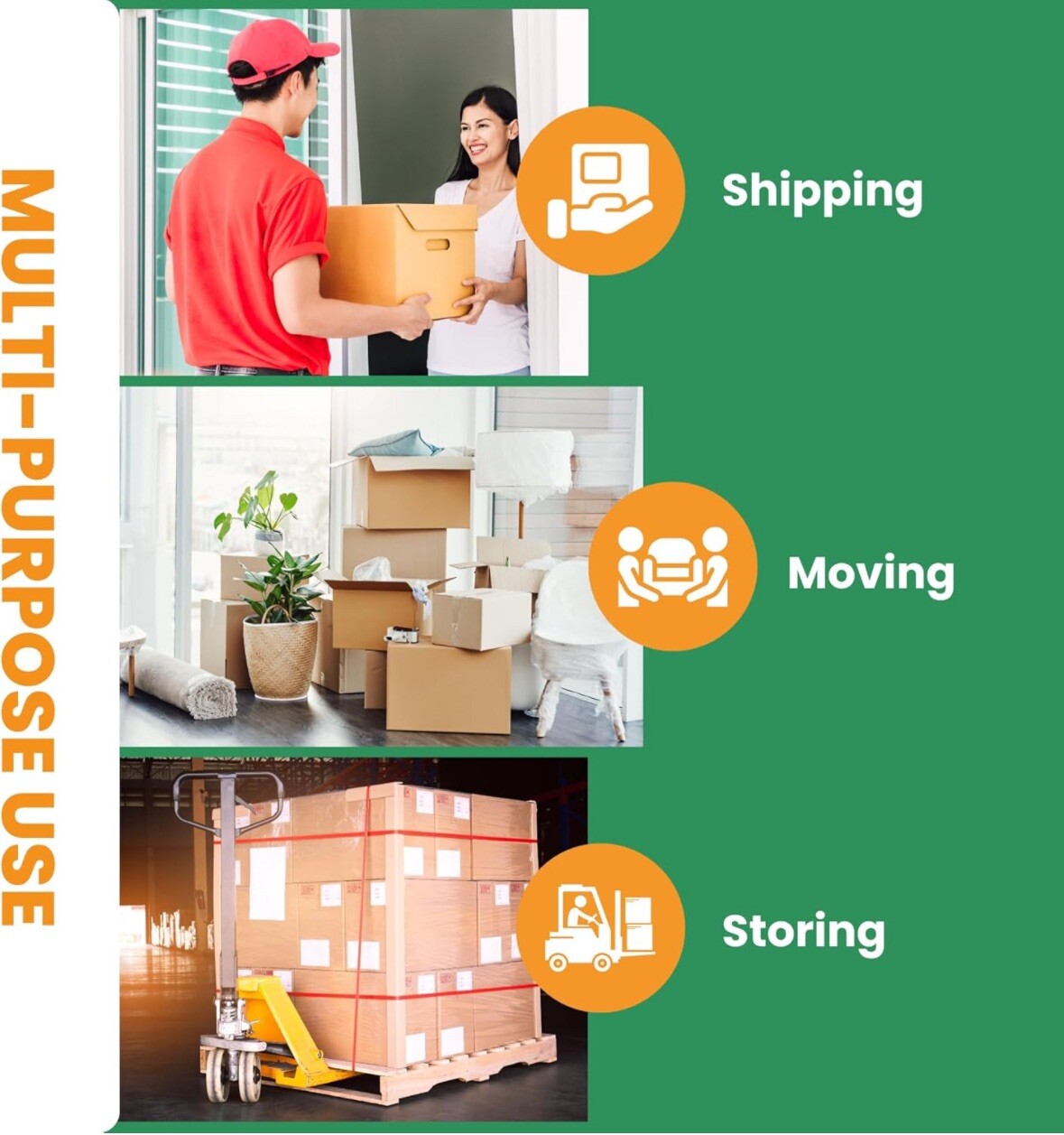 Stretch Wrap 18in x 1000ft Clear Pallet Wrap Industrial Shipping Moving 2 Rolls