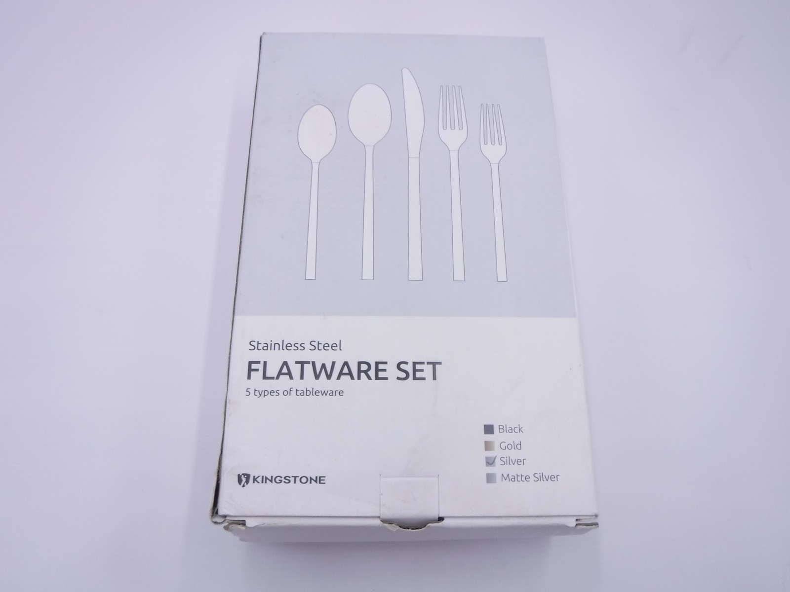 Kingstone Hammered Silverware Set 18/10 6614-60P Unique Ripple Handles