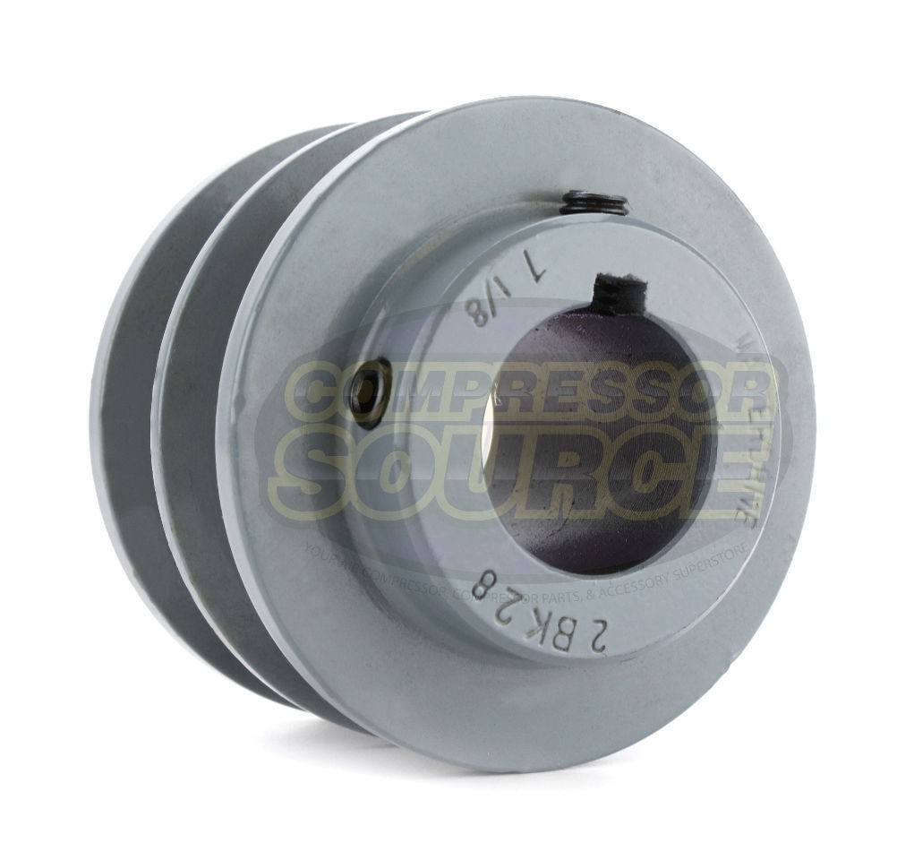 Cast Iron 3″ Dual Groove Pulley Belt B Section 5L fits 1-1/8″ Shaft 2BK28