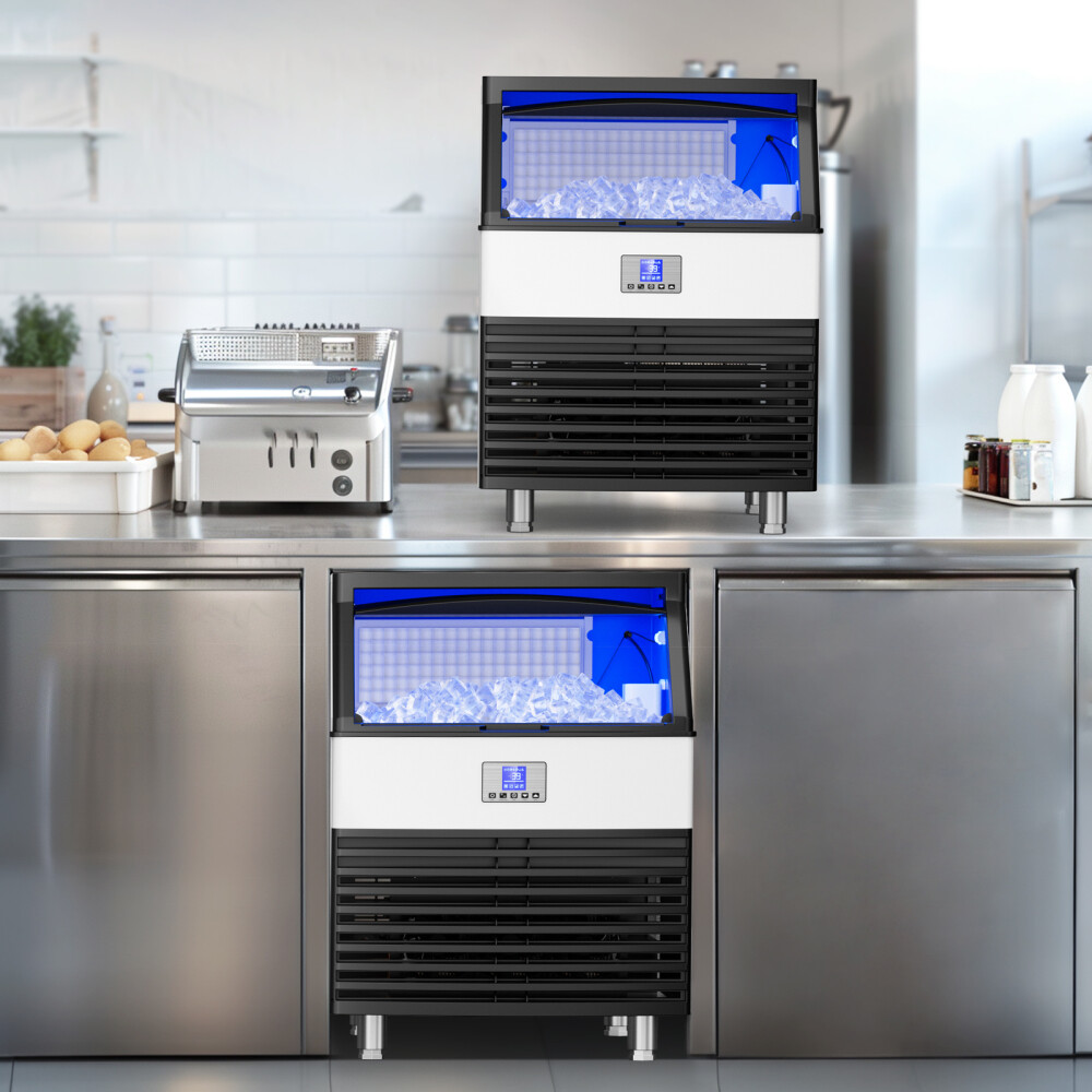 320lb/24H Commercial Ice Maker Machine Under Counter Ice Machine 120LBS Storage