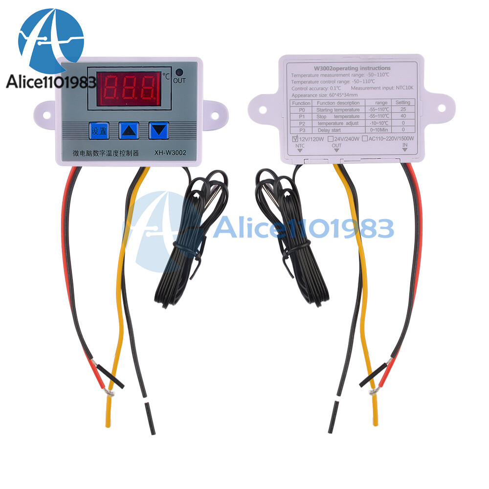 XH-W3002 Digital LED Temperature Controller Thermostat Control Switch NTC