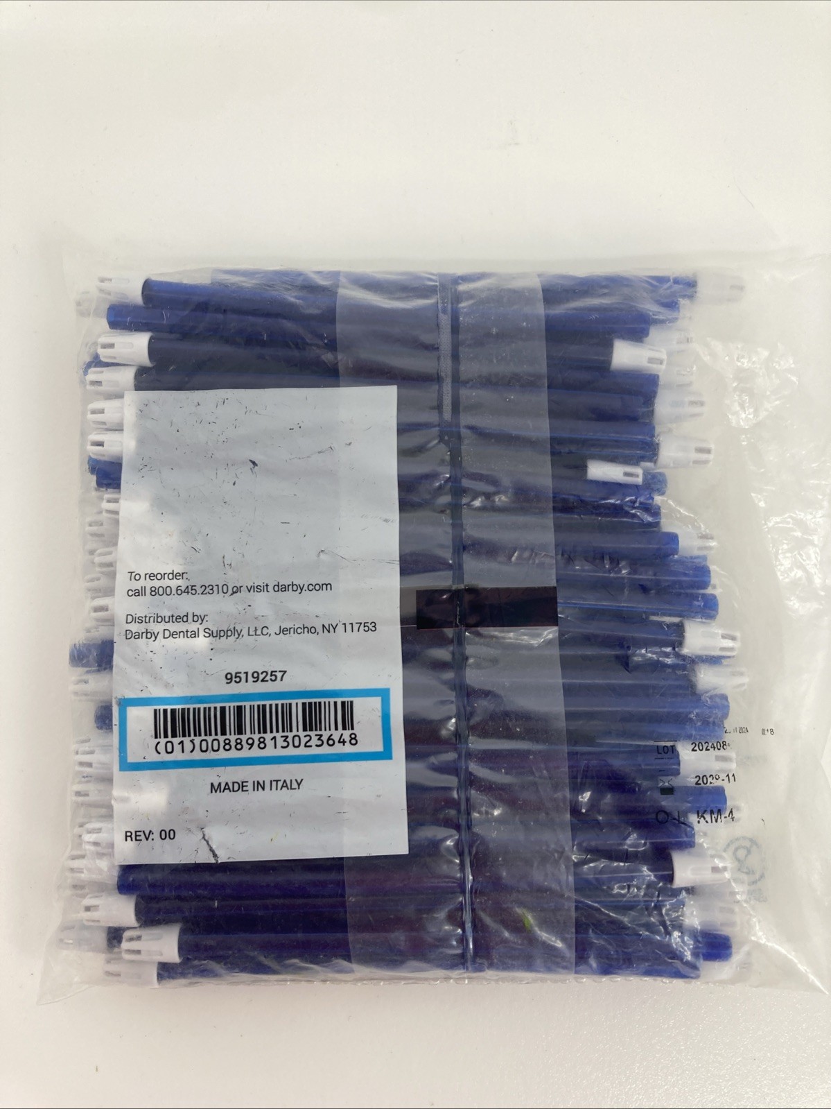 Darby Dental Deluxe Saliva Ejector Tips Blue Pack of 100 Tips NEW Sealed P5