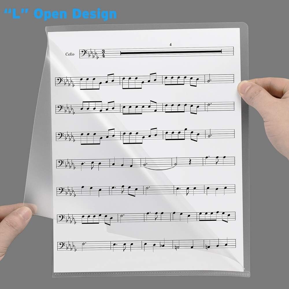 Quality 25 Clear Document Sleeves – Letter Size, Easy Thumb Opening