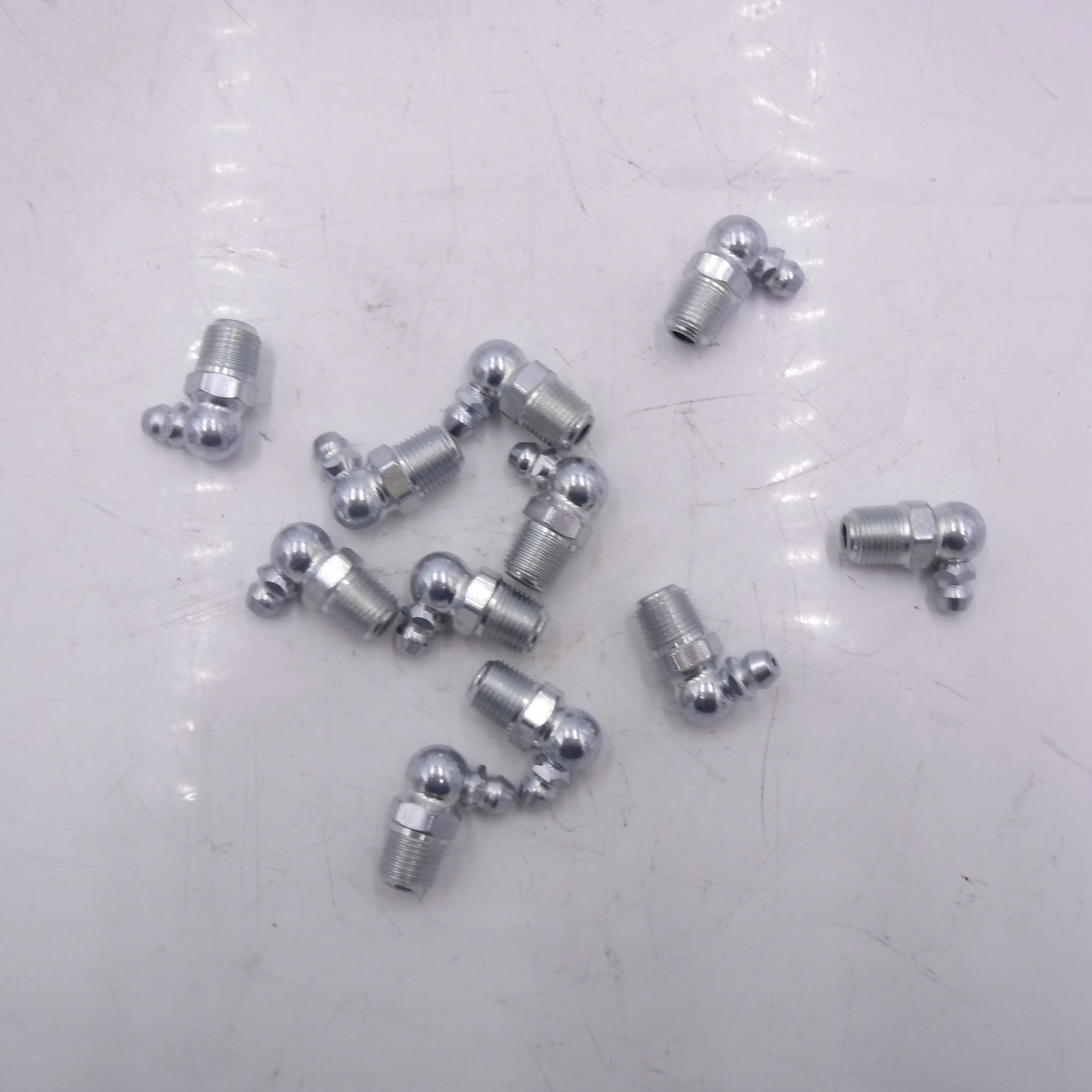 10 Pack Alemite 1693 Leakproof Fitting 1/8″ NPTF 7/16″ Hex 90° Elbow 31/32X1