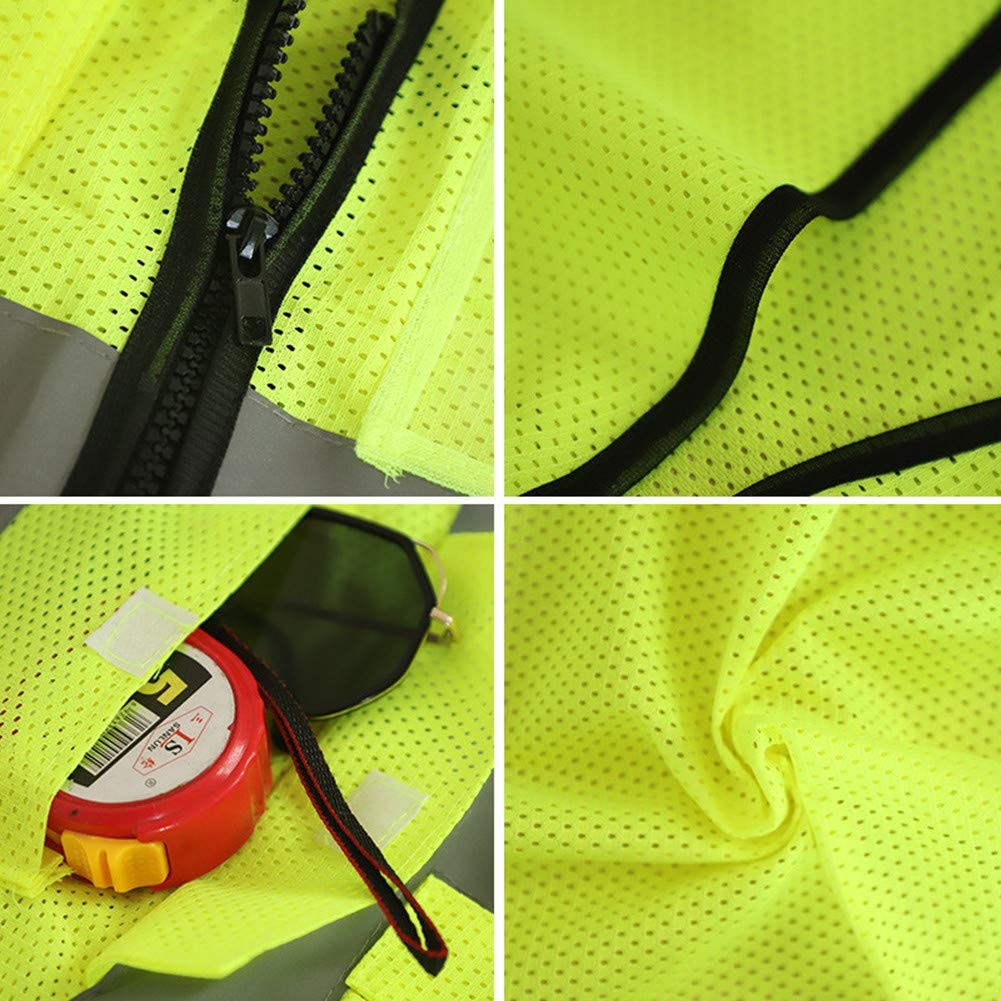 5 Pockets Mesh High Visibility Reflective Safety Vest for Men and Women Work …