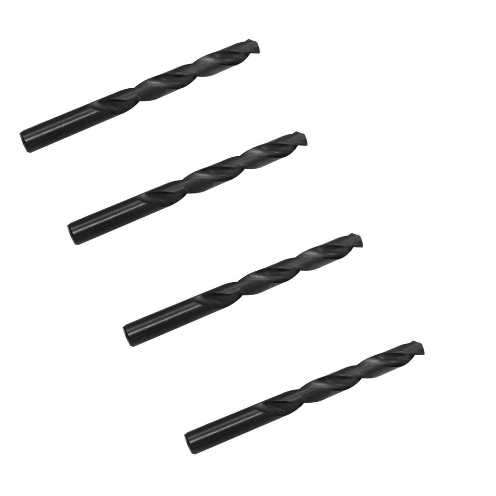 4Pc 14.5mm HSS Black Oxide Jobber Length Twist Drill Set Straight Shank Drilling