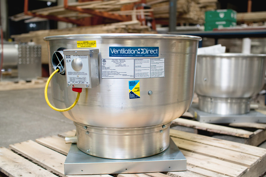 Commercial Kitchen Exhaust Fan-3500CFM. Premium Efficiency w/ Speed Control