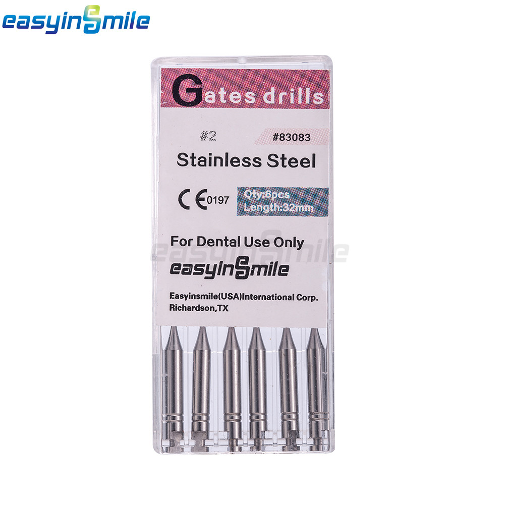 6 Pcs Dental Glidden Gates Drill Endodontic Files Root Canal Reamers Spiral burs