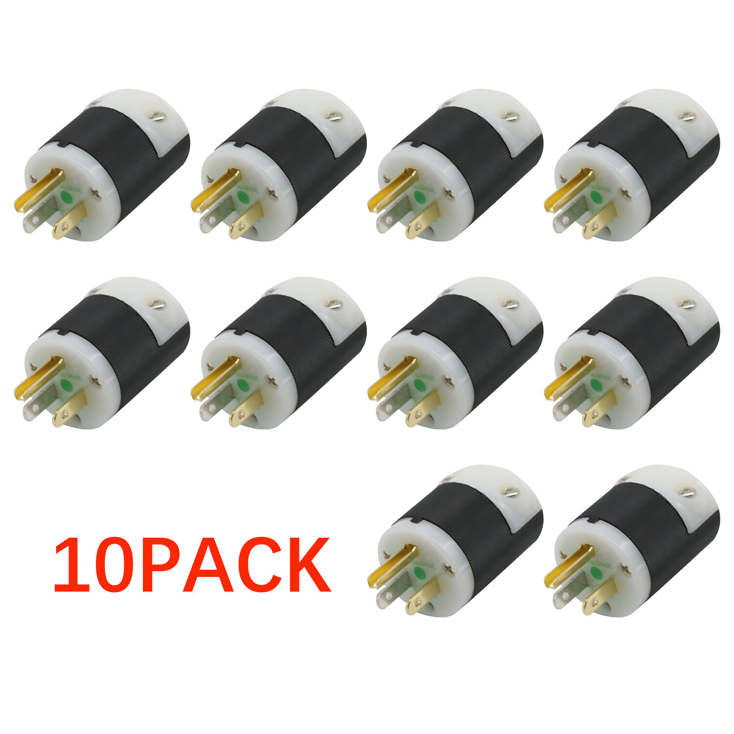 LOT Of HBL5266C For AC Male Edison NEMA 5-15P Plug 15A 125V Connector CL/BK