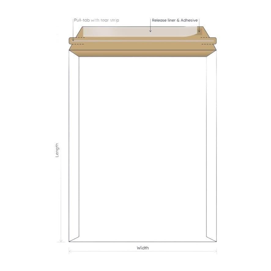 1000 – 7×9 White Rigid Stay Flats Self-Seal Cardboard Envelope Mailers 7″x9″