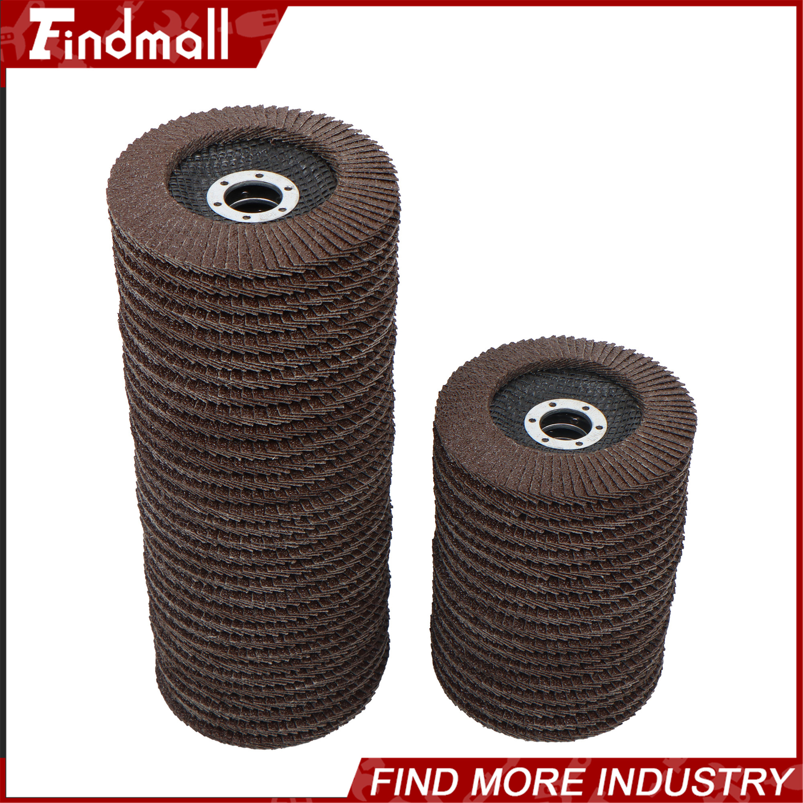 Findmall 50 Pcs 4-1/2″×7/8″ 40 Grit Premium Zirconia Flap Disc Sanding Grinding