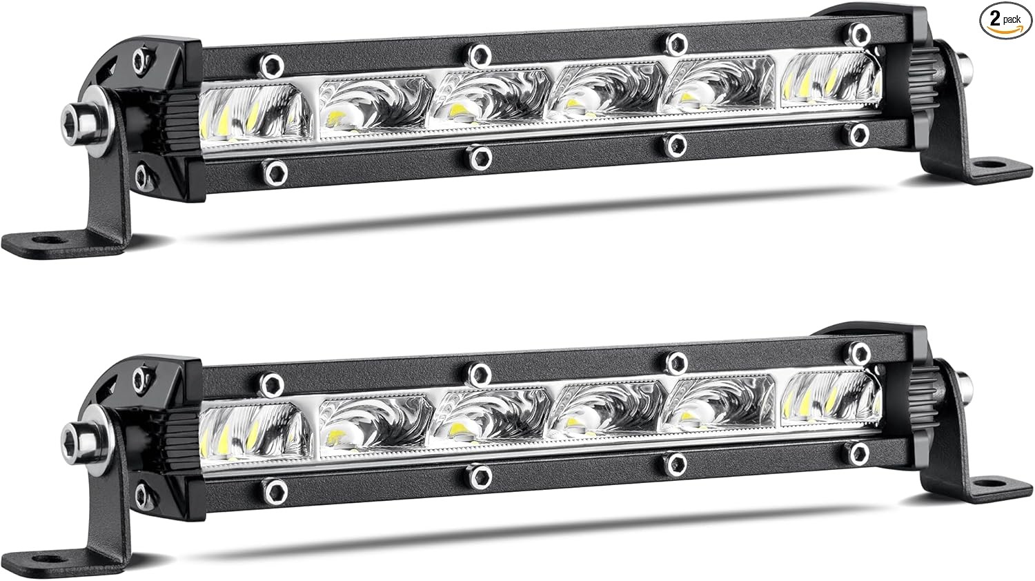 6 Inch Slim Light Bar 2pcs 60 Watt Small Spot Flood Combo Beam Offroad Driving F