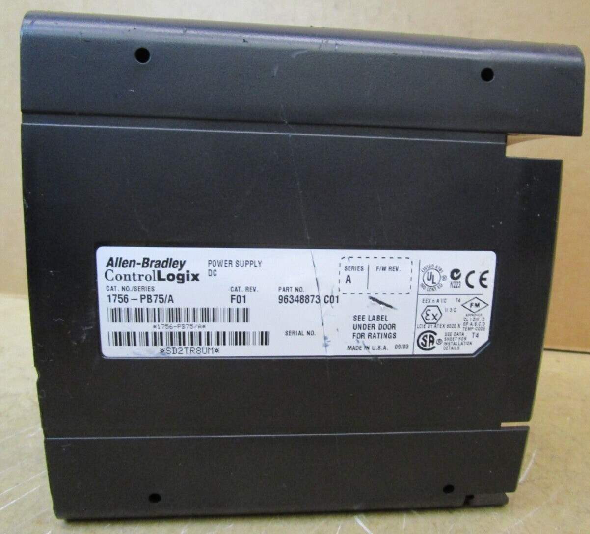 Allen-Bradley Control Logix 1756-PB75/A Power Supply P/N 96348873 47893TOY2