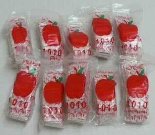 1000 Apple Baggies 1.0 x 1.0″ Mini Zip lock Bags 1010 RED Dog design