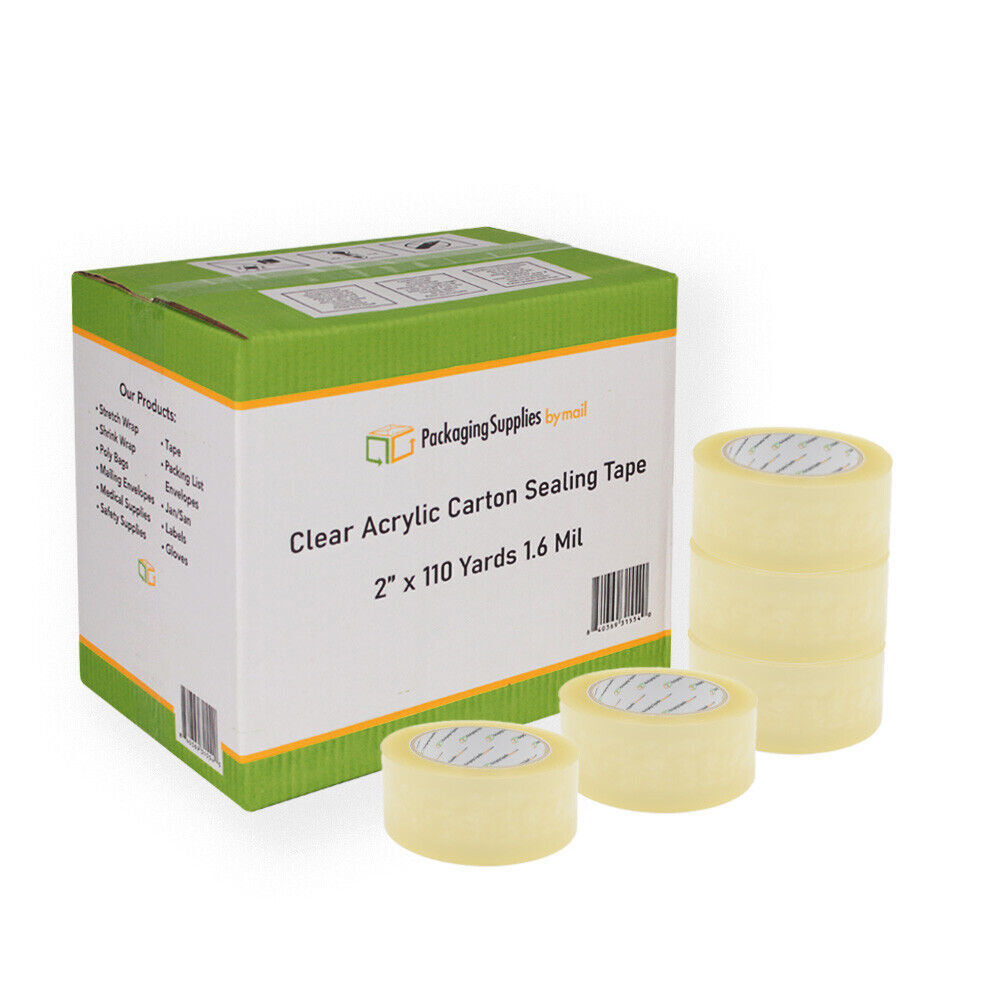 36 Rolls 2″ x 110 Yards (330 ft) Carton Sealing Packaging Packing Tape 1.6 Mil