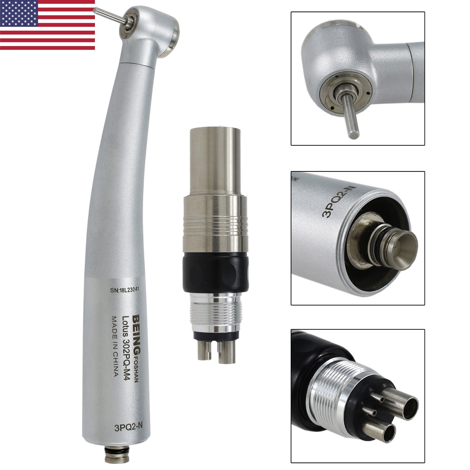 BEING Dental Handpiece Turbine High Speed For NSK Phatelus Mach Coupling 4 Holes