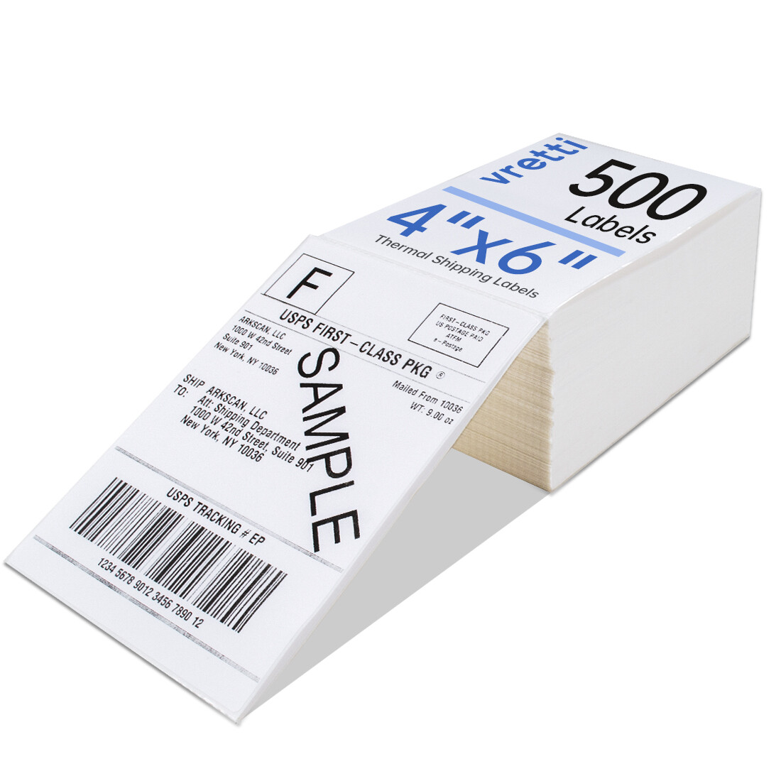 500 4×6 Fandfold Direct Thermal Shipping Labels for Rollo & Zebra Printer