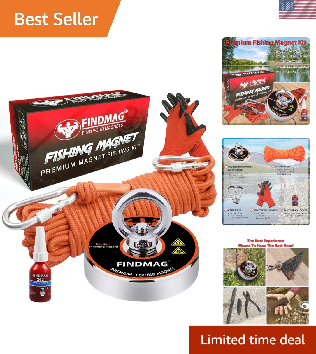 500 LBS Neodymium Fishing Magnets – Complete Kit for Treasure Hunting Adventures