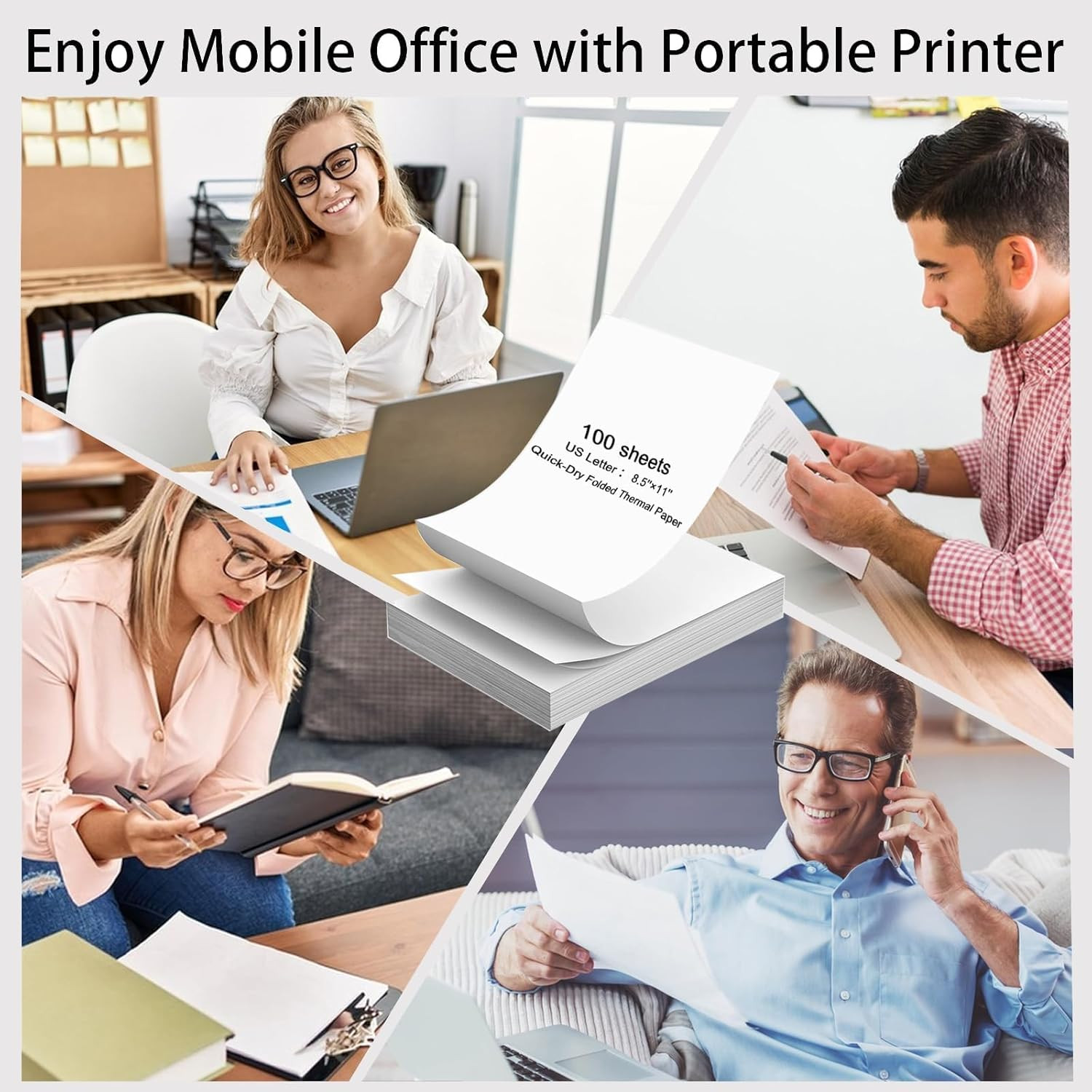 Thermal Paper 8.5 X 11 Inch for Portable Printers