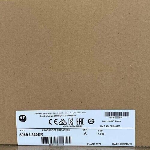New Sealed NEW PLC 5069-L320ER /A CompactLogix 5000 Controller 5069L320ER