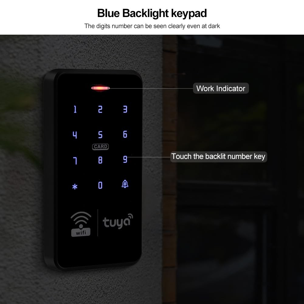 WiFi Tuya Access Control Keyboard IP68 Waterproof RFID Access Controller 1…
