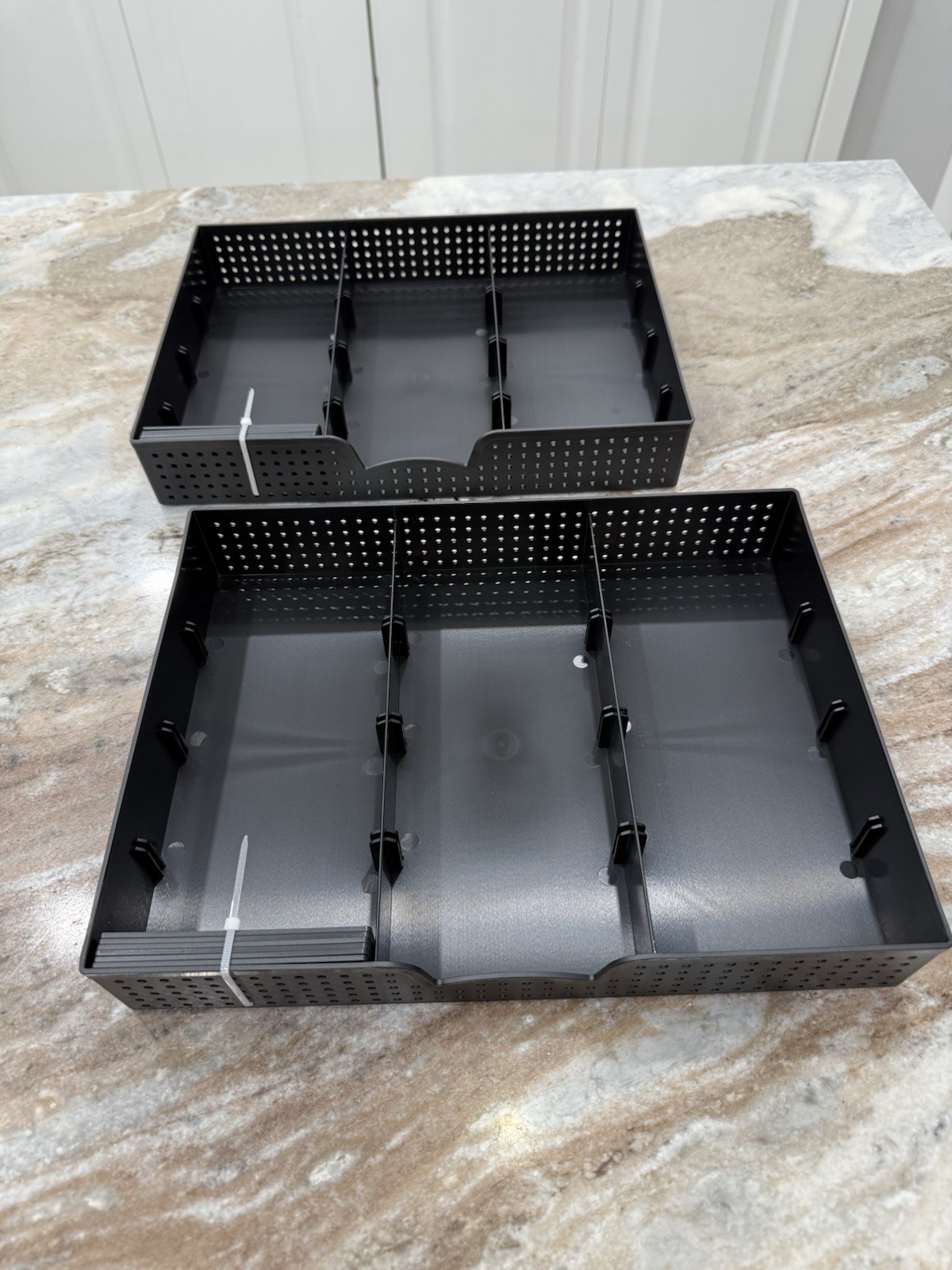Simple Houseware Drawer Organizer Tray with 9 Adjustable Compartments, Black