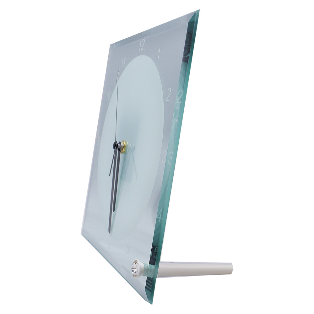20pcs 7.8″ x 7.8″ Sublimation Blank Mirror Edge Glass Photo Frame with Clock