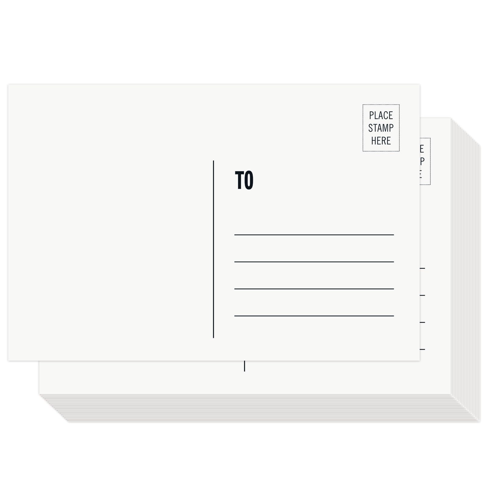 MEIOPUOYEAM Blank Postcards for Mailing, 100 White 4×6, 4 x 6-100PCS,