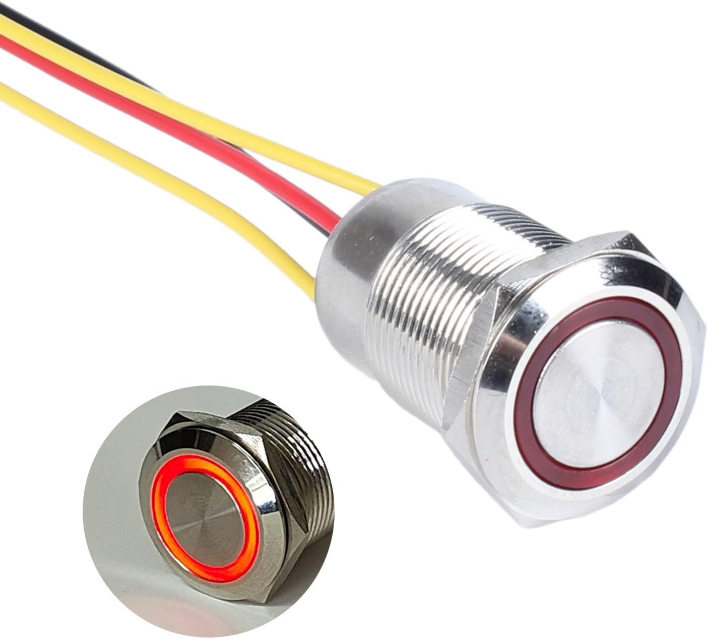 Waterproof IP67 Metal Latching Push Button Switch Heavy Duty 10Amp 12V 24V ON