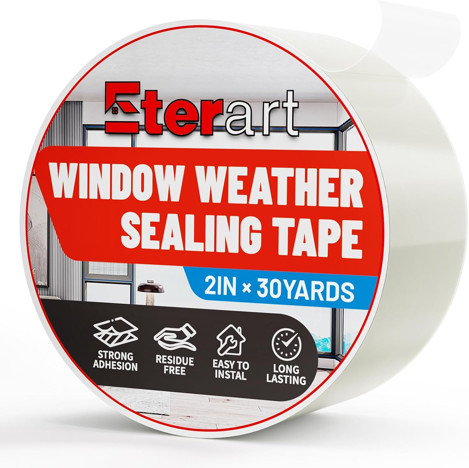 Transparent Weatherproof Seal Tape 2″ X 30 Yards, High Strength Waterproof Se…