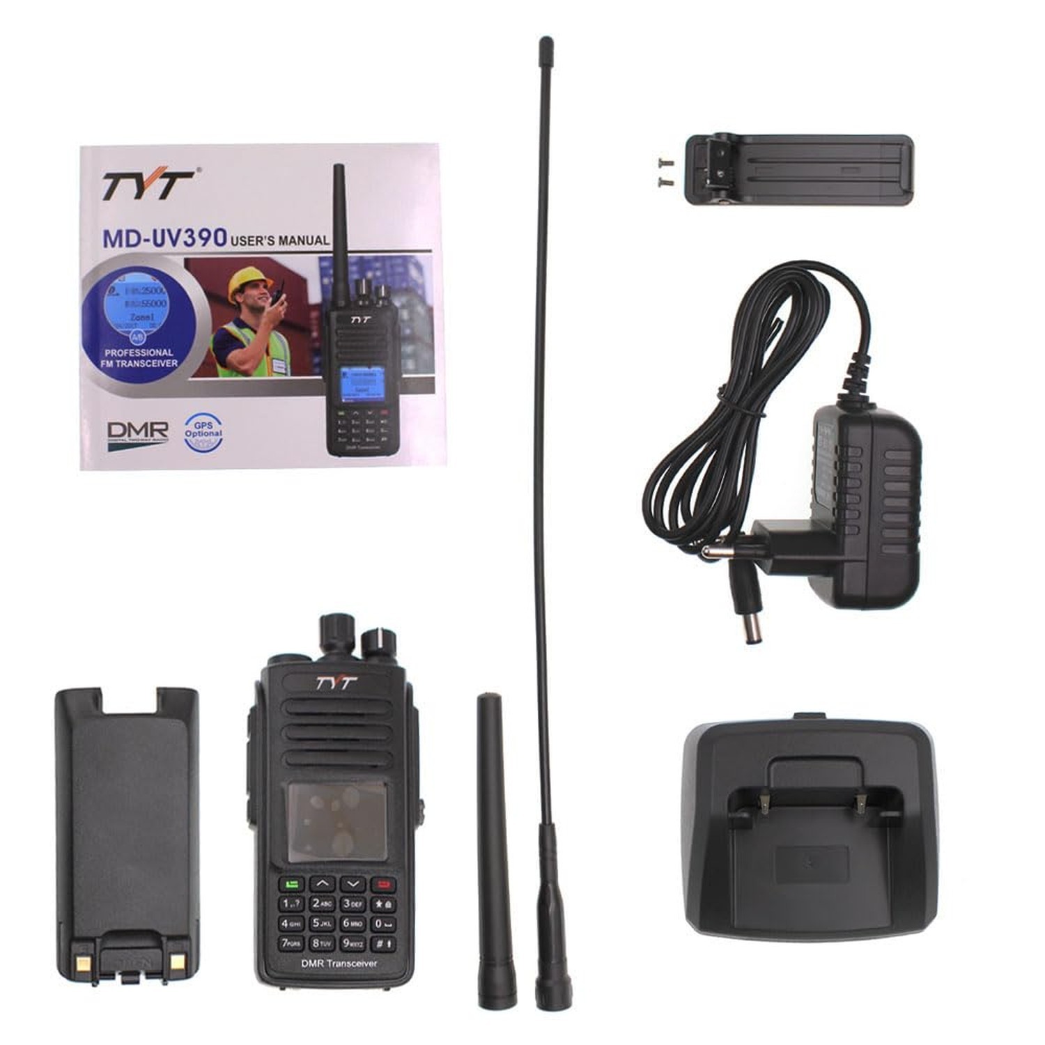 TYT MD-UV390plus 5W Digital Dual Band VHF UHF DMR Radio Waterproof IP67 Walki…