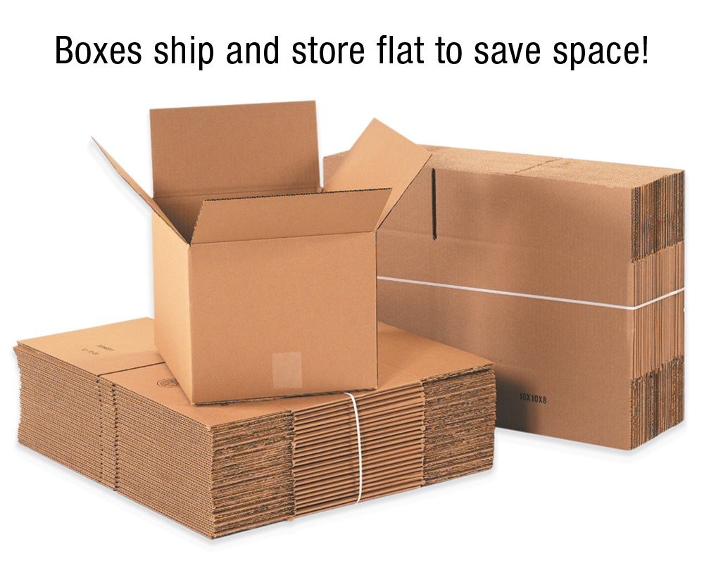 Shipping Boxes Tall 6″L x 6″W x 24″H 25-Pack – Corrugated Cardboard Box for M…